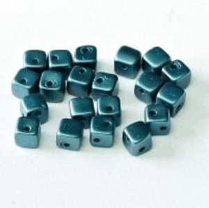 Margele Cehia - Margele cehesti Crisscross cube Pastel Petrol 2hole