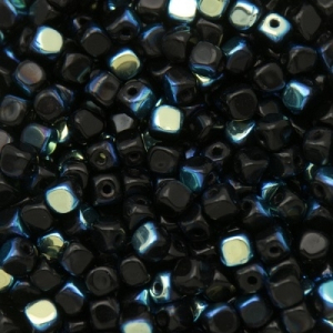 Margele Cehia - Margele cehesti Cuburi 4 mm Jet AB