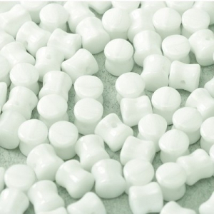 Margele Cehia - Margele cehesti Diabolo 4x6 mm Chalk white iris