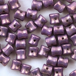 Margele Cehia - Margele cehesti Diabolo 4x6 mm Chalk white lila vega luster