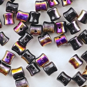 Margele Cehia - Margele cehesti Diabolo 4x6 mm Jet Sliperit