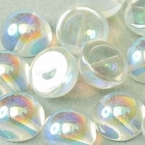 Margele Cehia - Margele cehesti Dome 10x6 mm Crystal Green Rainbow