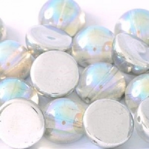 Margele Cehia - Margele cehesti Dome 10x6 mm Crystal Silver Rainbow