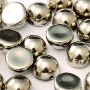 Margele Cehia - Margele cehesti Dome 10x6 mm Jet Argentic Full