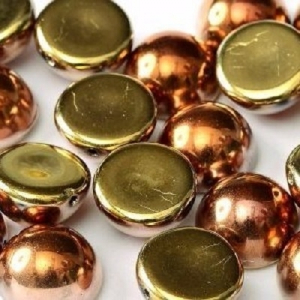 Margele Cehia - Margele cehesti Dome 10x6 mm Jet California Gold Rush