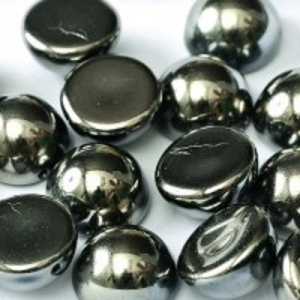 Margele Cehia - Margele cehesti Dome 10x6 mm Jet Full Chrome