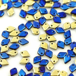Margele Cehia - Margele cehesti Dragon scale 1,5x5 mm Jet California Blue