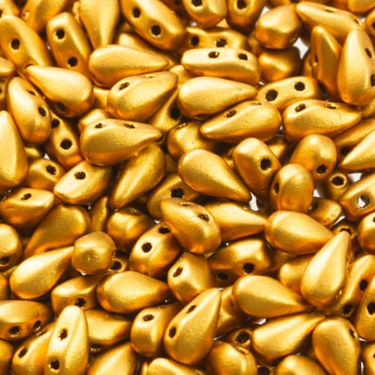 Margele cehesti DropDuo - Margele cehesti DropDuo 3 x 6 mm Brass Gold