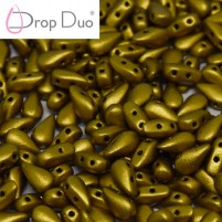 Margele cehesti DropDuo 3 x 6 mm Brass Gold