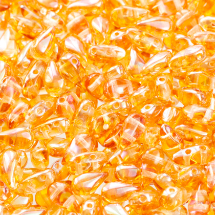 Margele cehesti DropDuo - Margele cehesti DropDuo 3 x 6 mm Crystal Apricot Medium