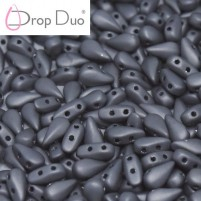 DropDuo - Margele cehesti DropDuo 3 x 6 mm Crystal Chrome Full Matted