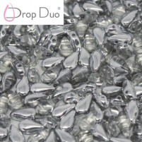 Margele cehesti DropDuo 3 x 6 mm Crystal Labrador