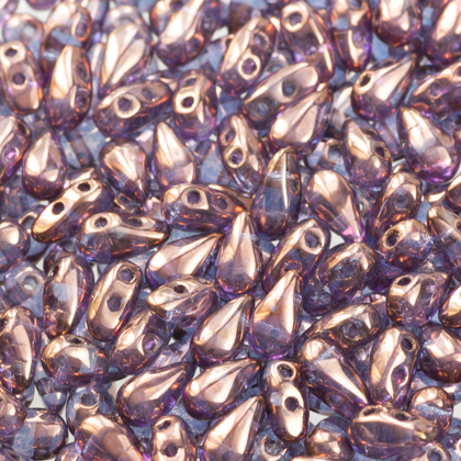 Margele cehesti DropDuo - Margele cehesti DropDuo 3 x 6 mm Crystal Lila Vega Luster