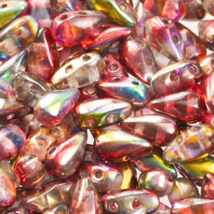 Margele cehesti DropDuo - Margele cehesti DropDuo 3 x 6 mm Crystal Magic Wine