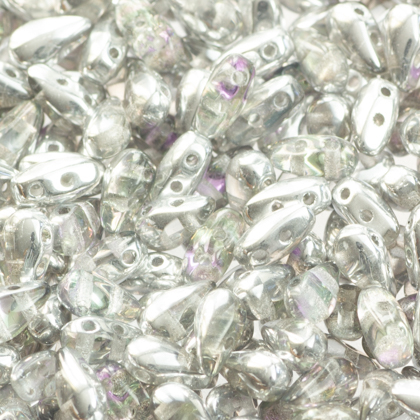 Margele cehesti DropDuo 3 x 6 mm Crystal Vitrail Light
