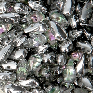 Margele cehesti DropDuo 3 x 6 mm Crystal Vitrail Light