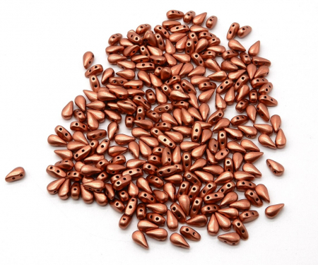 DropDuo - Margele cehesti DropDuo 3 x 6 mm Vintage Copper