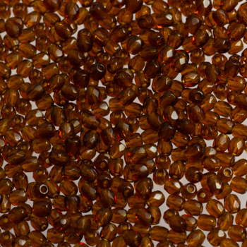 Fire Polish - Margele cehesti Fire Polished 3 mm Amber