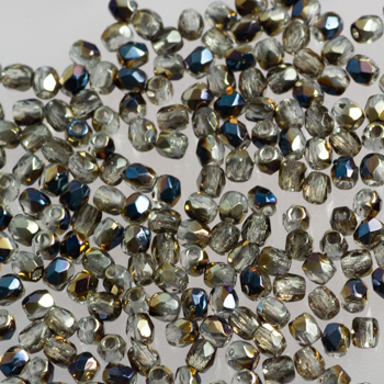 Fire Polish - Margele cehesti Fire Polished 3 mm Crystal Azuro