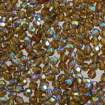 Fire Polish - Margele cehesti Fire Polished 3 mm Crystal Black Diamond Celsian  AB