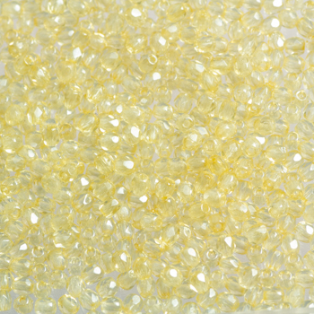 Margele Cehia - Margele cehesti Fire Polished 3 mm Crystal Lemon Rainbow