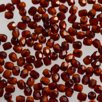 Fire Polish - Margele cehesti Fire Polished 3 mm Crystal Ruby