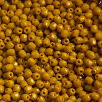 Fire Polish - Margele cehesti Fire Polished 3 mm Mustard Opac