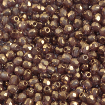 Fire Polish - Margele cehesti Fire Polished 4 mm Crystal Honey LusteRed