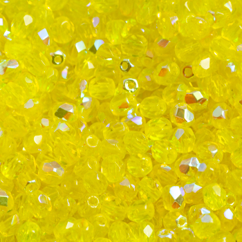 Fire Polish - Margele cehesti Fire Polished 4 mm Crystal Jonquille AB