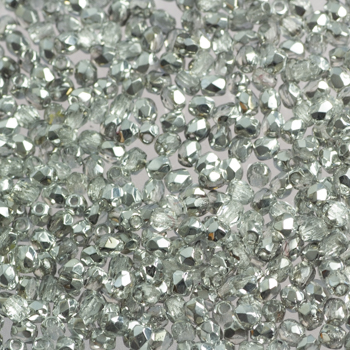 Fire Polish - Margele cehesti Fire Polished 4 mm Crystal Labrador