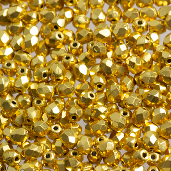 Fire Polish - Margele cehesti Fire Polished 4 mm Gold