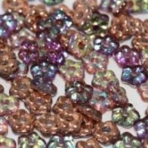 Margele Cehia - Margele cehesti Floare nu ma uita 5 mm Crystal copper rainbow