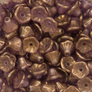 Margele Cehia - Margele cehesti Floare clopotel 7x5 mm Crystal bronze
