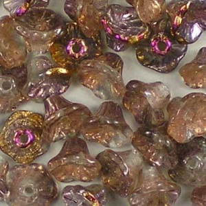 Margele Cehia - Margele cehesti Floare clopotel 7x5 mm Crystal sliperit