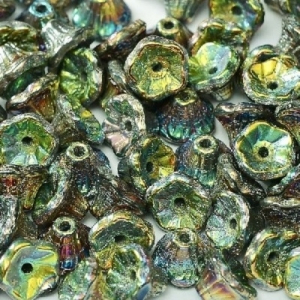 Margele Cehia - Margele cehesti Floare clopotel 7x5 mm Crystal vitrail full