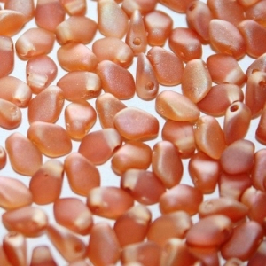 Margele Cehia - Margele cehesti Gekko 3x5 mm Crystal apricot medium matted