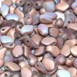 Margele Cehia - Margele cehesti Gekko 3x5 mm Crystal copper rainbow matted