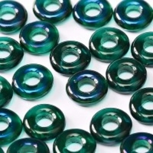Margele Cehia - Margele cehesti Inele 10 mm Emerald Azuro