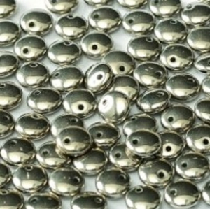 Margele Cehia - Margele cehesti Lentil 6 mm Argentic Full