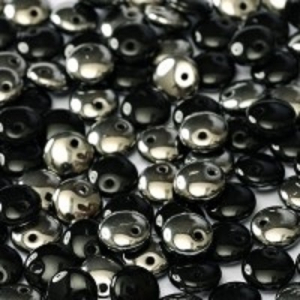 Margele Cehia - Margele cehesti Lentil 6 mm Jet Chrome