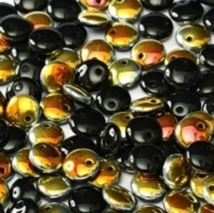 Margele Cehia - Margele cehesti Lentil 6 mm Jet Mareea