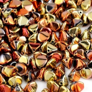 Margele Cehia - Margele cehesti Pinch 7 mm Jet California Gold Rush
