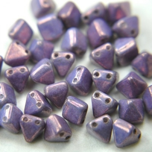 Margele Cehia - Margele cehesti Piramida 6x6 mm Alabaster lila vega luster