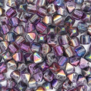 Margele Cehia - Margele cehesti Piramida 6x6 mm Crystal margintic purple