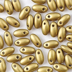 Margele Cehia - Margele cehesti Rizo 2,5x6 mm Crystal brass gold
