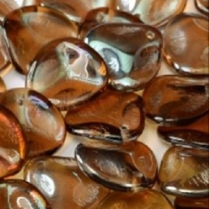 Margele Cehia - Margele cehesti Rose petal 14x13 mm Black diamond celsian