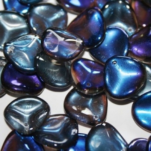 Margele Cehia - Margele cehesti Rose petal 14x13 mm Crystal azuro