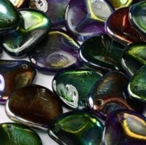 Margele Cehia - Margele cehesti Rose petal 14x13 mm Crystal margintic purple