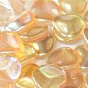 Margele Cehia - Margele cehesti Rose petal 14x13 mm Crystal yellow rainbow
