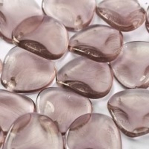 Margele Cehia - Margele cehesti Rose petal 14x13 mm Light amethyst